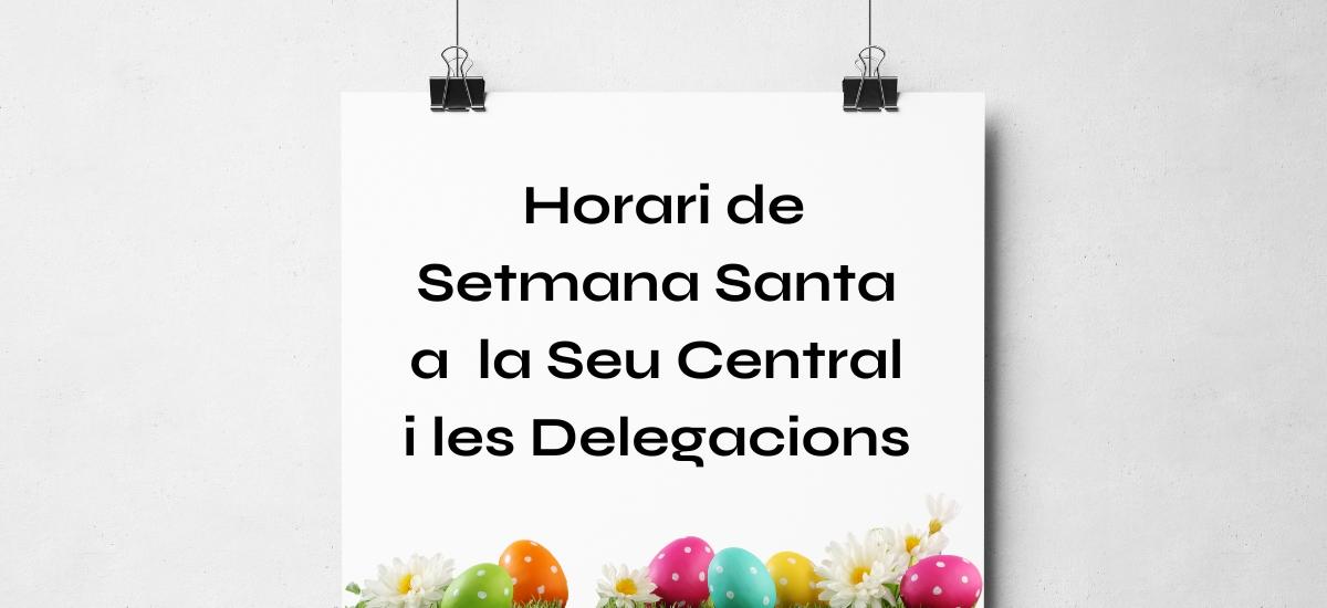 Horari Setmana Santa