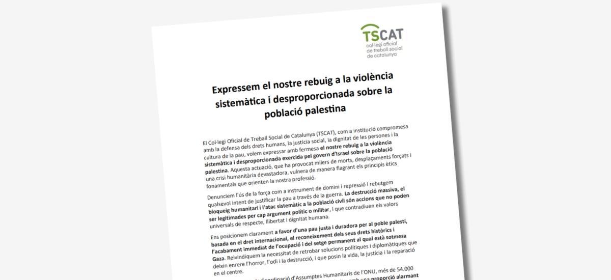 Posicionament sobre palestina